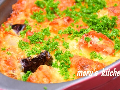 簡単イタリアン♪鶏ムネ肉と野菜とチーズのオーブン焼